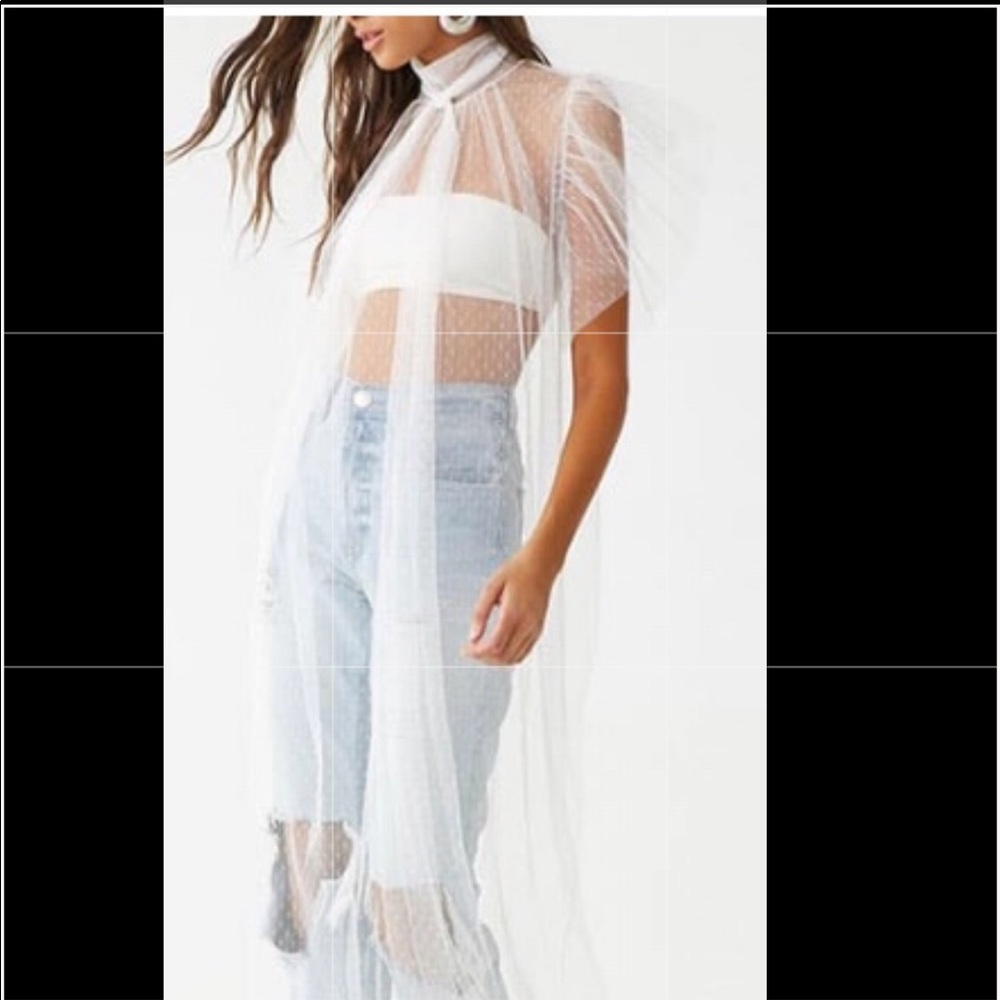 Off White  Kikriki Sheer Tunic